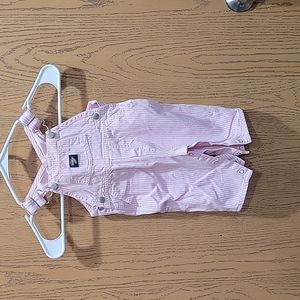 Pink Oshkosh B'Gosh bib overalls 6-9 months